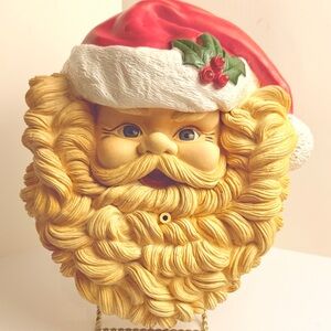 Santa MCM Musical Motion Sensor Wall Decor Still Works Telco 9in